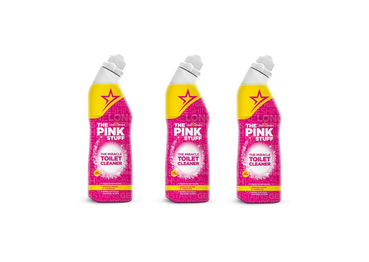 Le Pink Stuff - 3x 750 ml - Nettoyant pour toilettes Wonder - LE produit de nettoyage miracle - Le nettoyant miracle