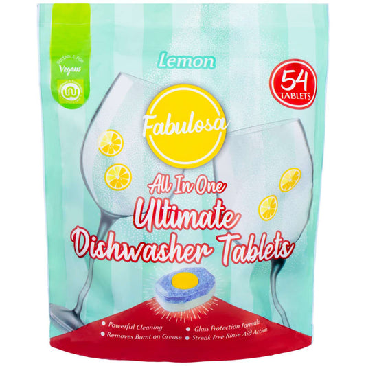 Fabulosa All in One Ultimate Afwasmachinetabletten – 54 tabletten, Lemon Sherbet