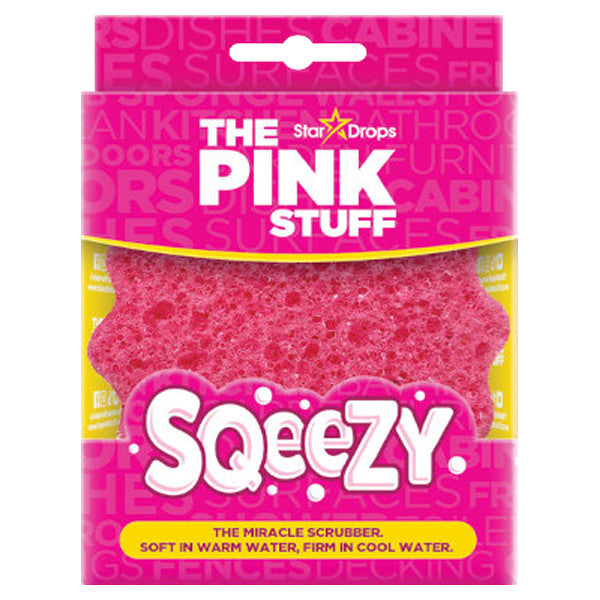 The Pink Stuff Squeezy - Double-Sided Scrub Sponge Pink