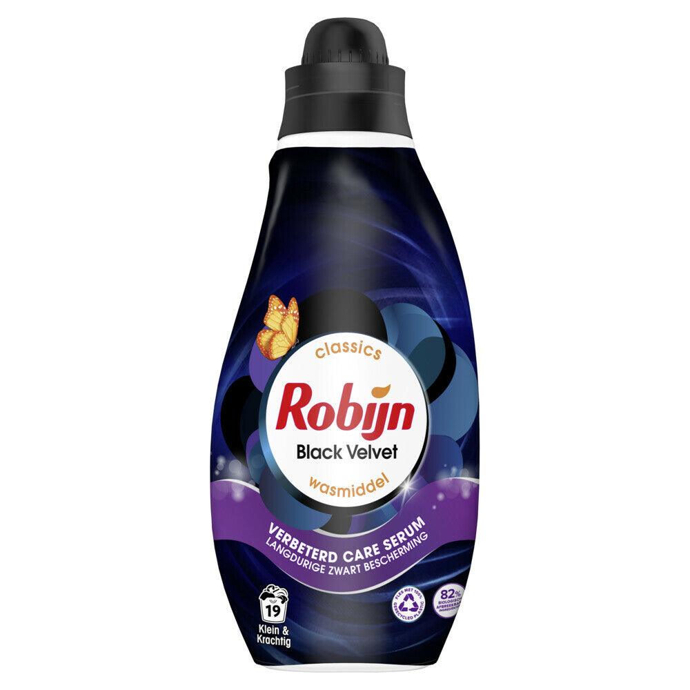 Robijn Waschmittel Black Velvet 665 ml - Schutz & Luxus Duft für dunkle Kleidung