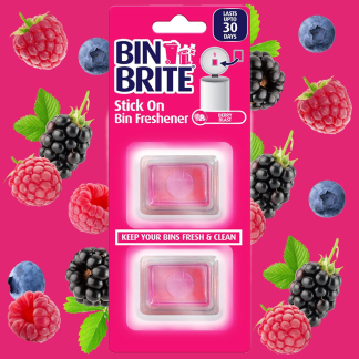 Bin Brite Stick-on Bin Refresher – Self-adhesive Odor Freshener for Trash Bins, Long-lasting Freshness up to 30 Days