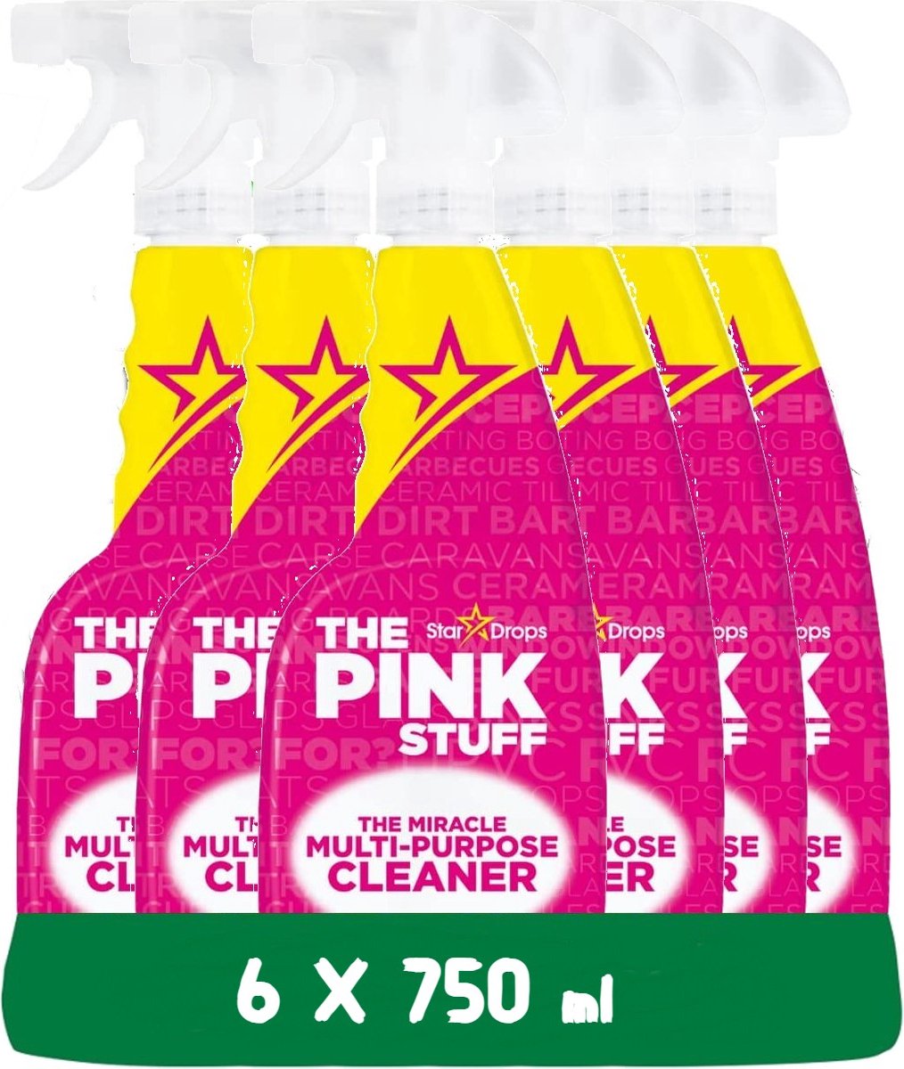 Le Pink Stuff Spray nettoyant tout-en-un - Pack de 6 x 750 ml - Écologique