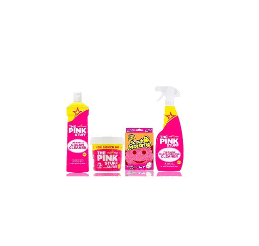 Le Pink Stuff - Mon Premier Pack - 1x 850g de pâte, nettoyant crème, nettoyant tout-en-un, éponge grattante